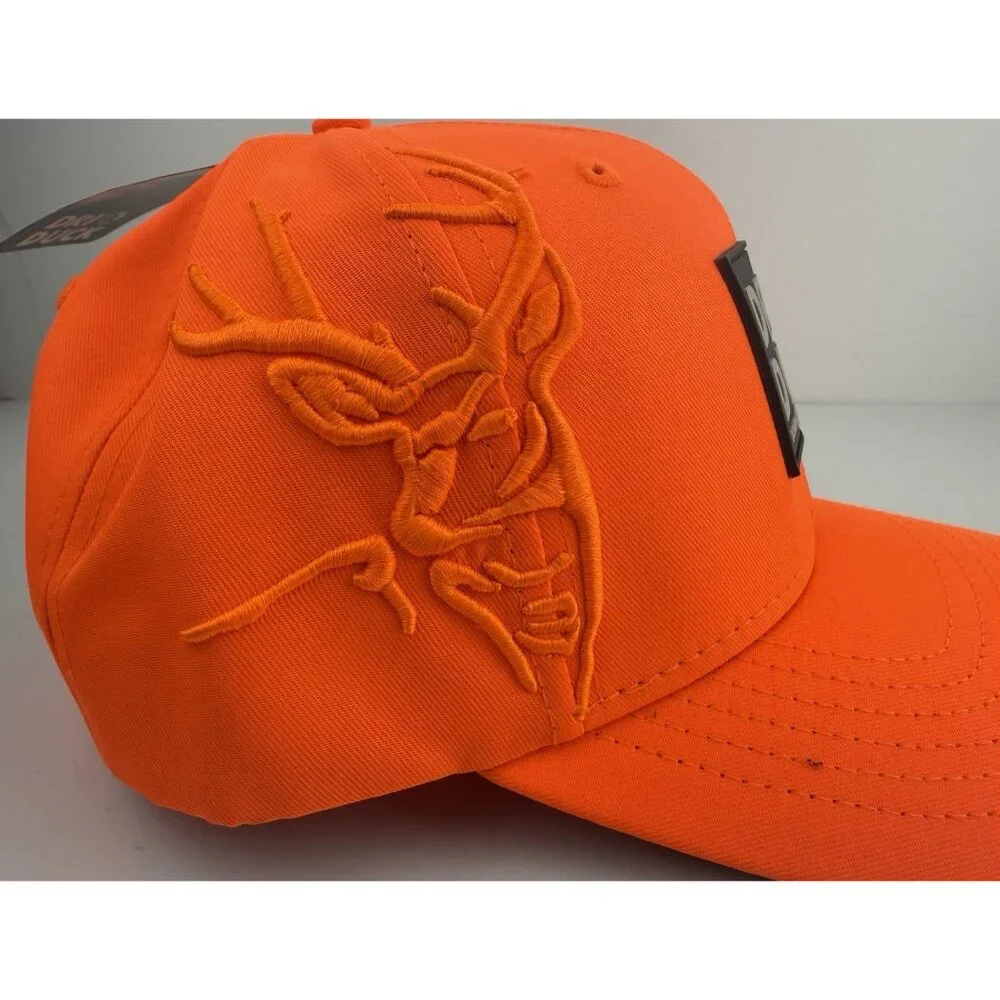 DRI Duck 3D Buck Blaze Hat Orange/Black‎ Low Profile Embroidered 3321 OSFM NWT